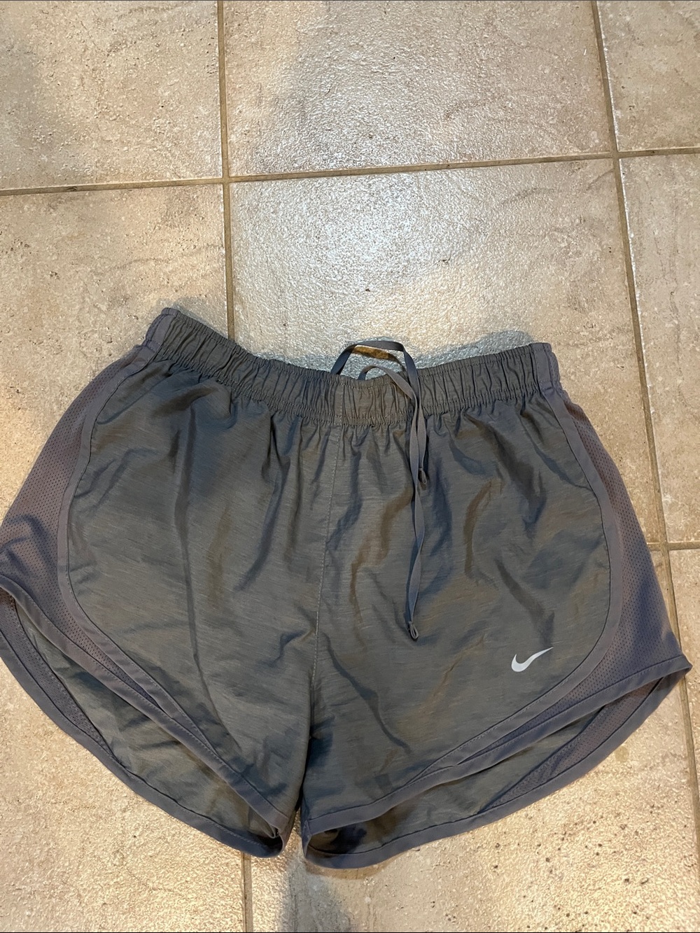 Nike Women's Gray Athletic Running Shorts - Nike Swoosh